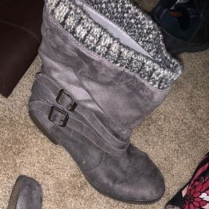 Grey booties